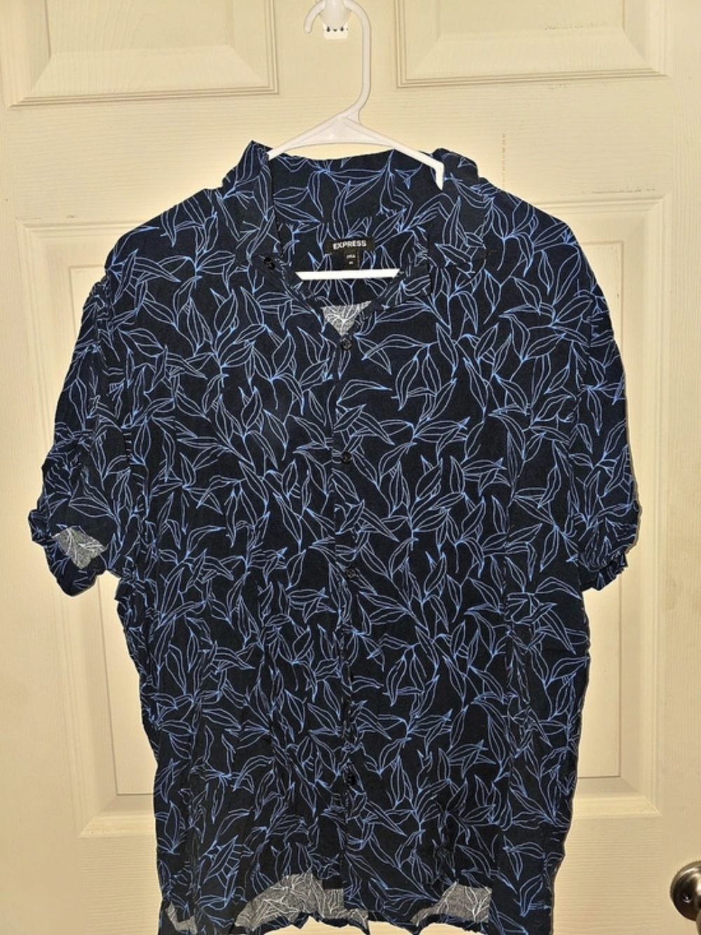 Express Men's Short Sleeve Shirt Button Up Size XL